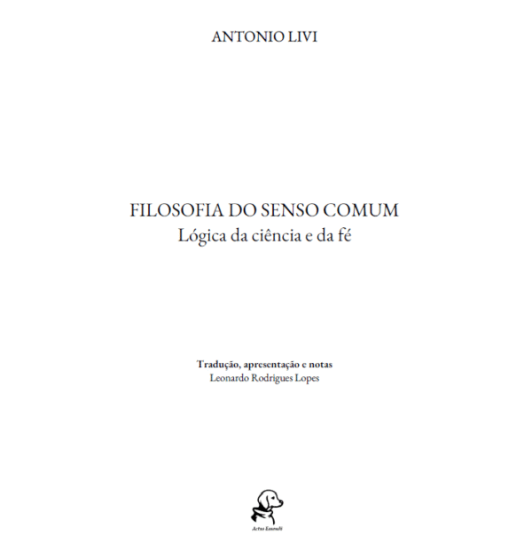 Filosofia do senso comum - Pré-venda - 20% de desconto e frete grátis no CUPOM "prevenda"